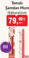NATURALOVE TEMALI ŞAMDAN MUM 2'Lİ NATURALOVE TEMALI ŞAMDAN MUM 2'Lİ